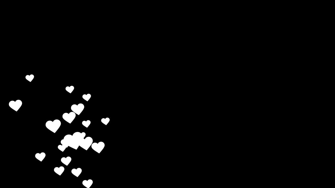 animación de corazones voladores con matte luma opcional. matte alpha luma incluido. video 4k
