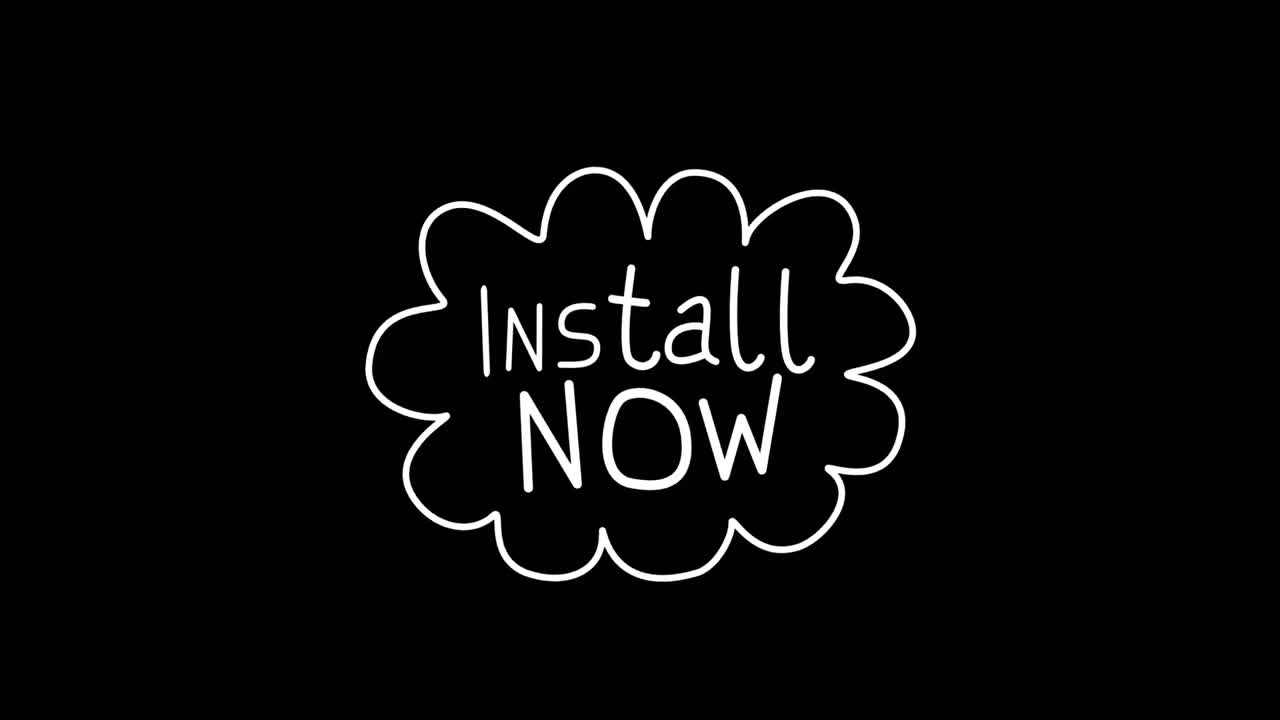 ⁇ 색 단어의 애니메이션은 이제 검은색 배경에 있는 음성 거품 안에서  ⁇ 박거리고 있습니다.