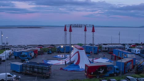 la tienda del circo derribar el lapso de tiempo