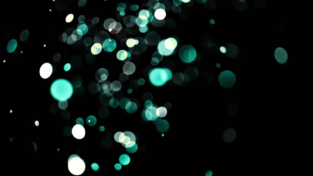 Shiny bokeh lights animated overlay, transparent 4K video, alpha channel, ProRes 4444