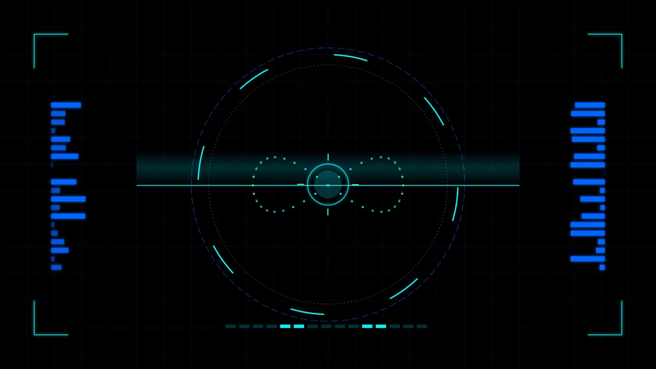 Interfaccia HUD Digitale Futuristica con Animazione di Scansione