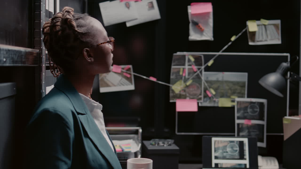 Detective at Her Desk