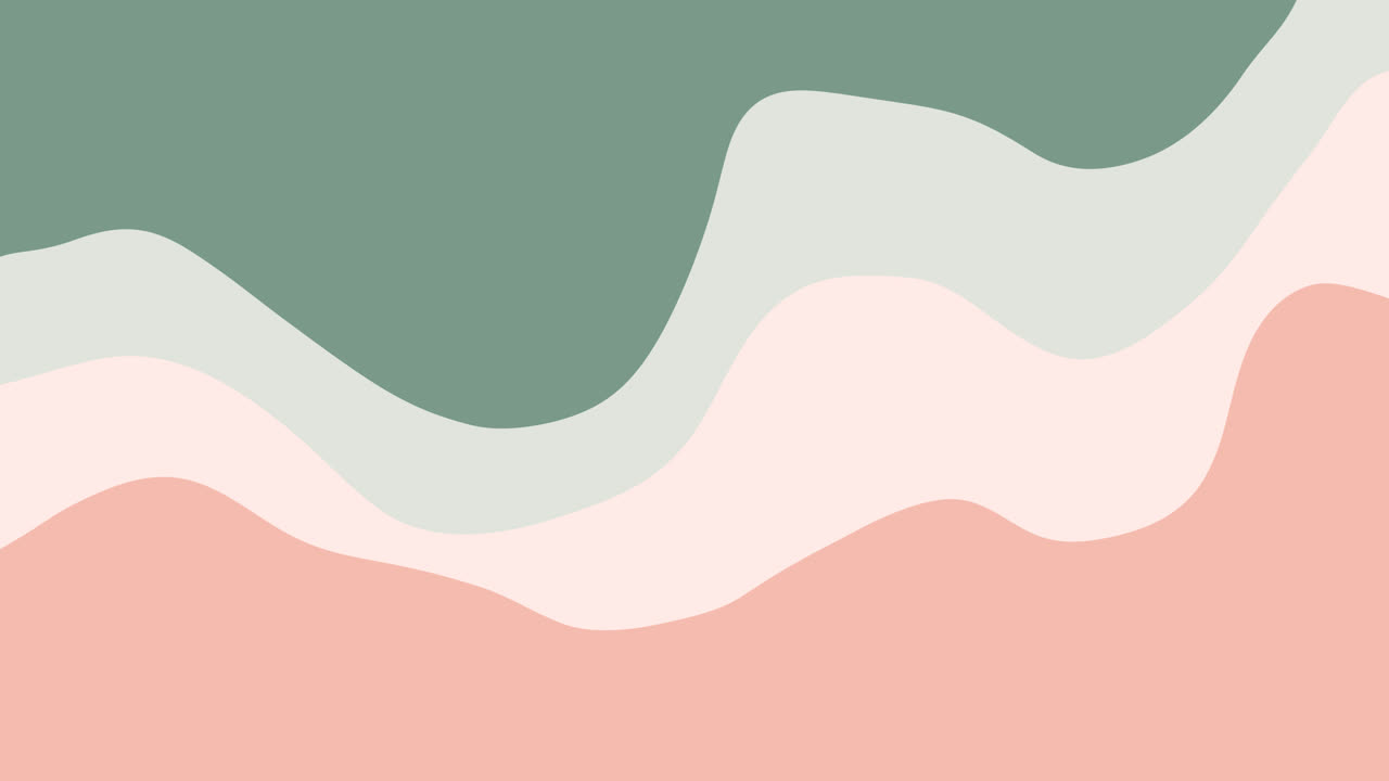 Abstract Wavy Organic Shapes Animation in Muted Pastel Colors
