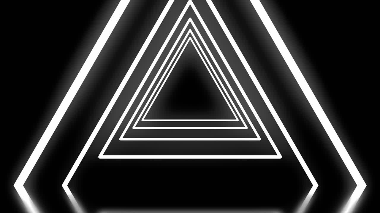 fondo geométrico abstracto con triángulos blancos y fondo negro