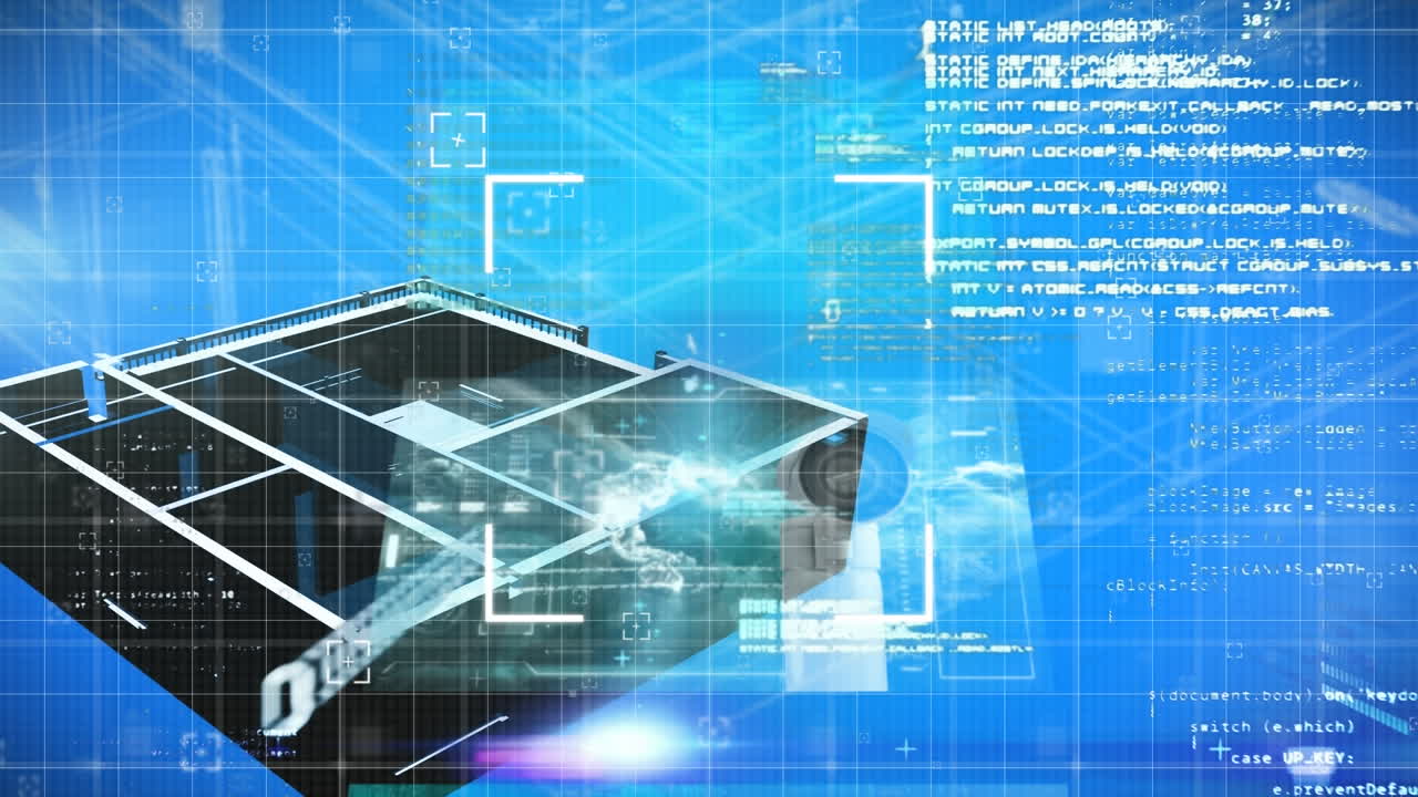 Animation of data processing over house