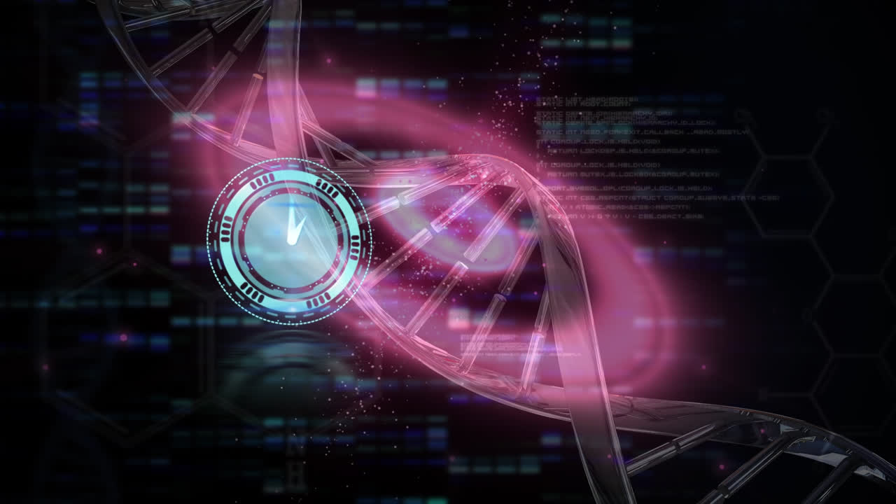 Animation of clock over data processing