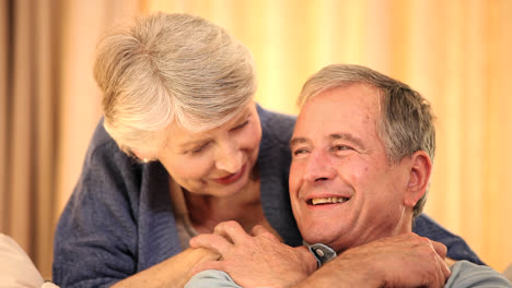 mature couple embracing