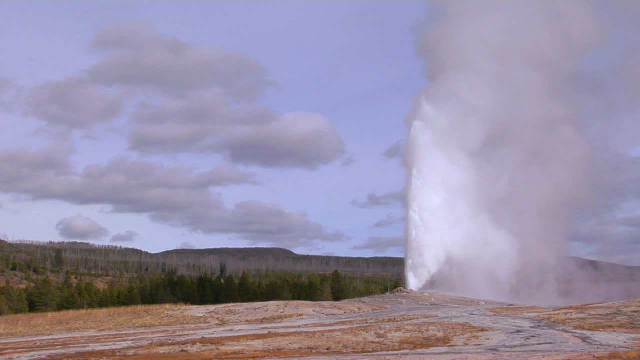 old faithful entra en erupción en el parque nacional de yellowstone 1