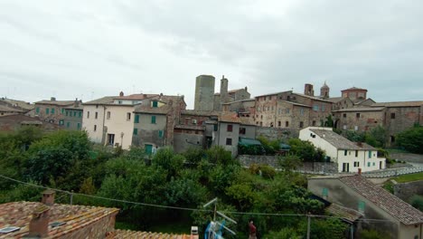 renaissance age with medieval village of lucignano, province of arezzo, tuscany italy