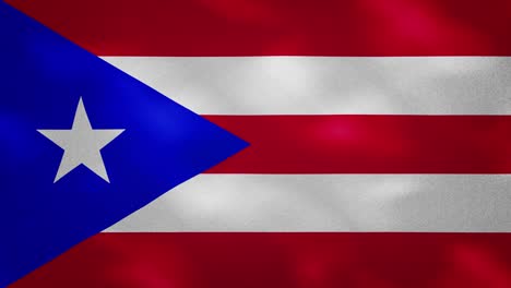 puerto rico denso tejido de la bandera ondula, bucle de fondo