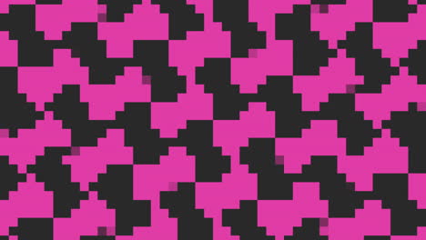 patrón de píxeles rosados en 8 bits en gradiente negro