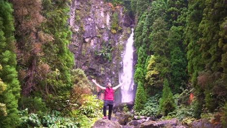 waterfall in sao miguel, azores