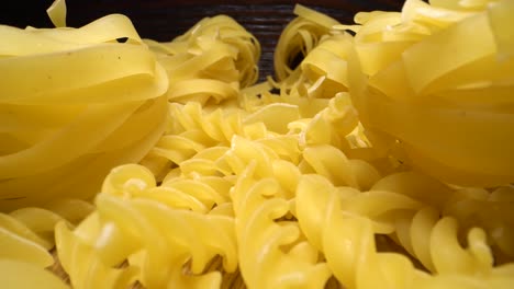 various types of uncooked pasta