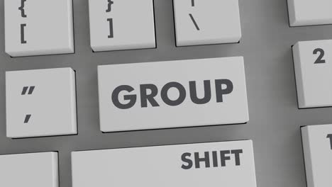 group button pressing on keyboard