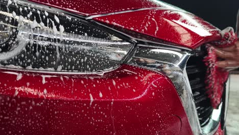 car wash in progress