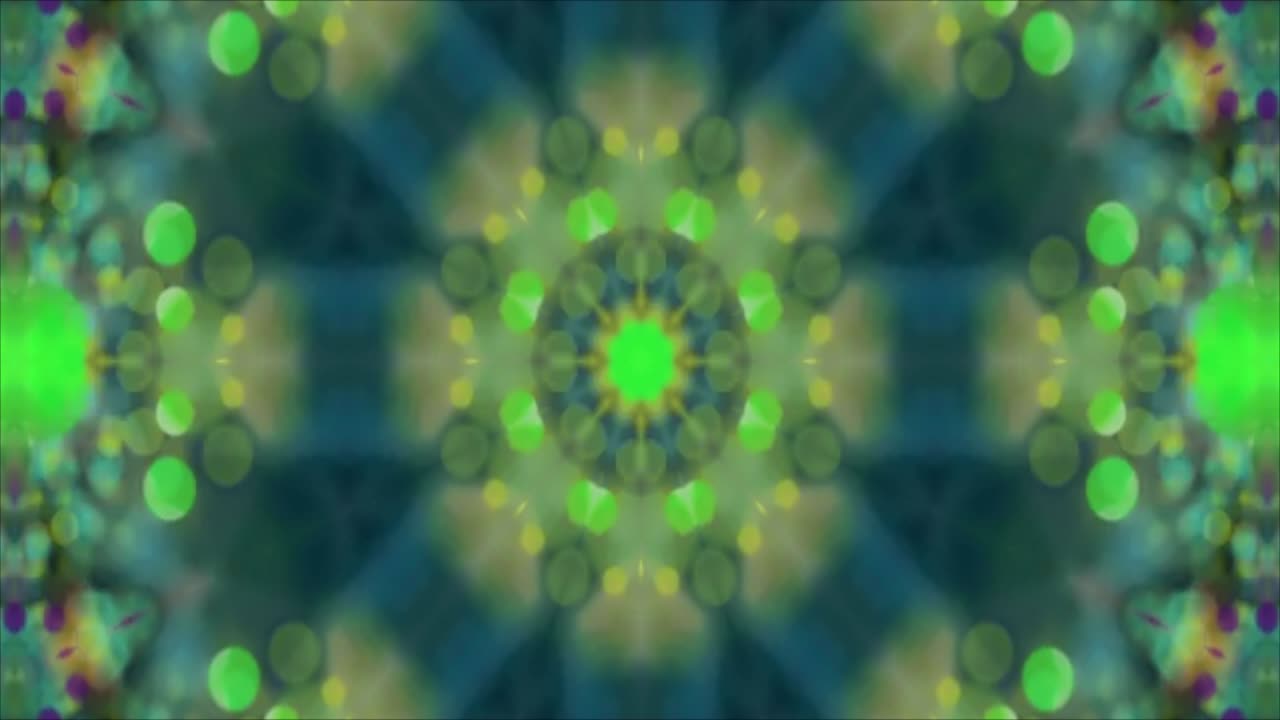 el bucle abstracto del kaleidoscopio. las flores forman el bucle sin costuras del caleidoscopio 4k.