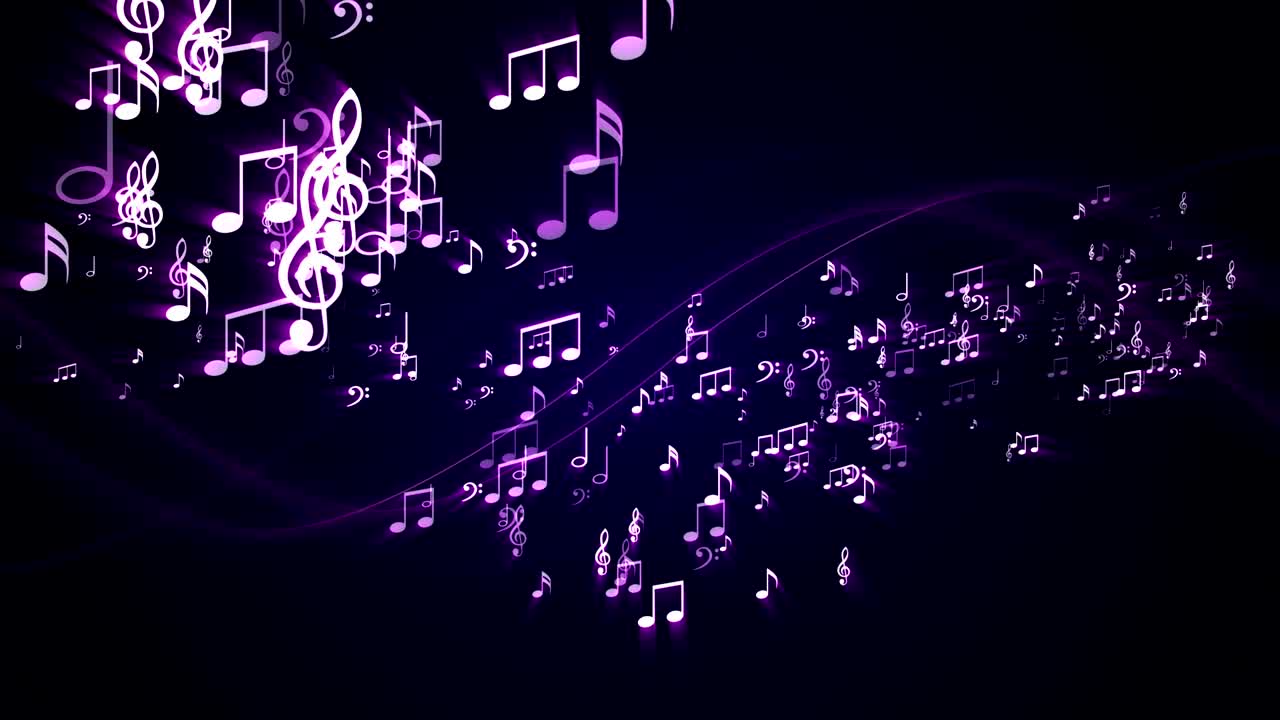 código de tecnología de notas musicales aleatorias de fondo, bucle