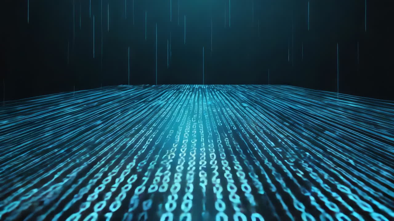Digital Stream of Binary Code Data