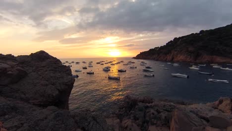 evening time lapse on one of the coves with yachts