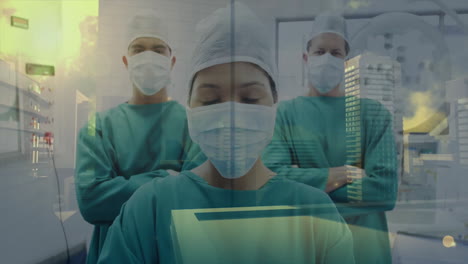 Animation-of-data-processing-over-diverse-surgeons-in-hospital