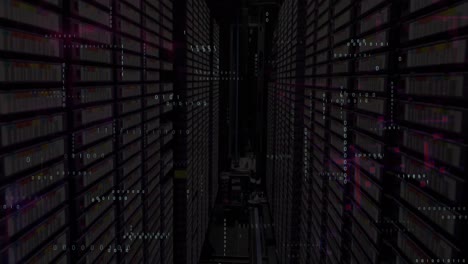 Animation-of-data-processing-over-server-room