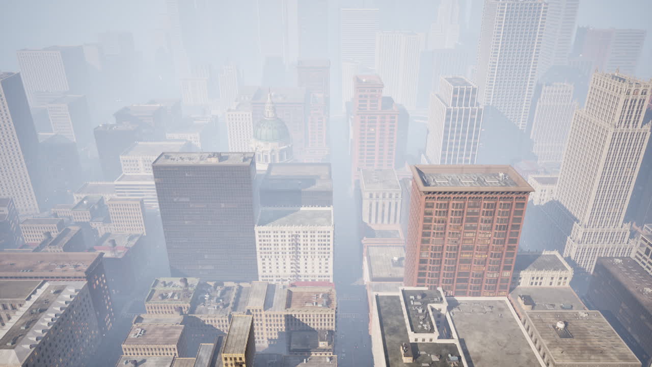 아침 안개로  ⁇ 인 마천루