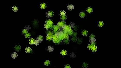 4k loopable abstract coronavirus, bacteria model animation