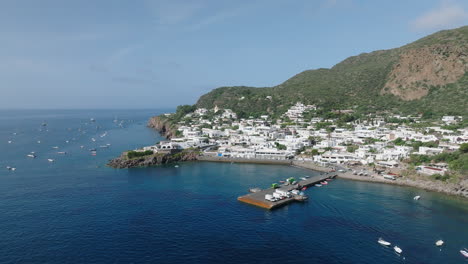 4k aerial of panarea, aeolian islands