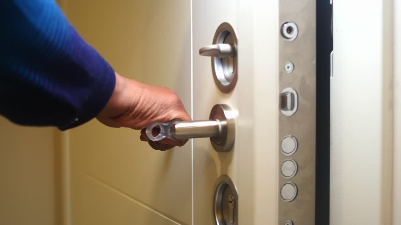 Person Opening A Door