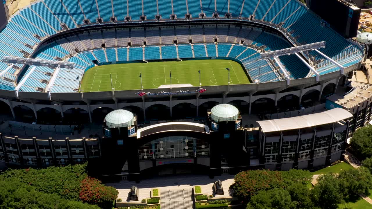 Bank of America Stadium for American Sports in City of Charlotte, Aerial