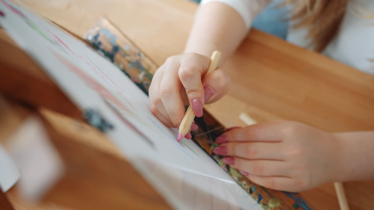 Woman Drawing on Easel