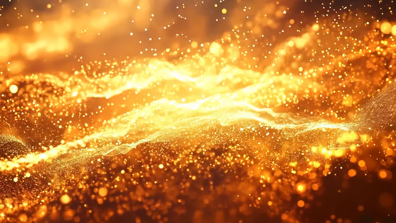A bright orange and yellow background with a lot of sparkles. The background is very bright and lively, and the sparkles add to the overall effect