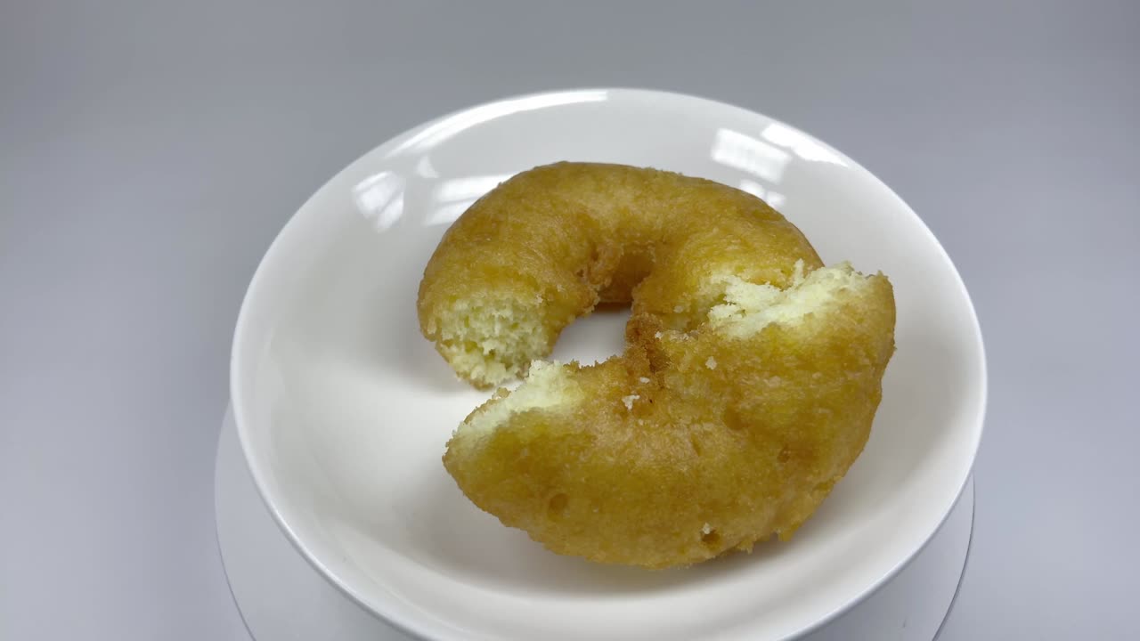 donut pequeño, video en primer plano