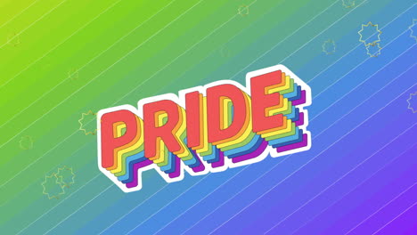 Animation-of-pride-lgbtq-text-and-stars-falling-over-rainbow-background