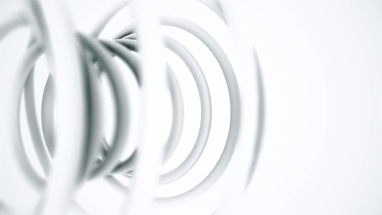 Abstract White Circles and Lines Pattern