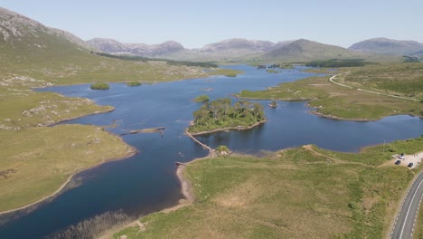 breathtaking aerial view of pine island a hidden gem on the wild atlantic way county galway, ireland