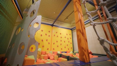 indoor obstacle course in children's play area