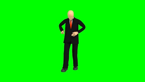 computer animation showing 3d man thinking