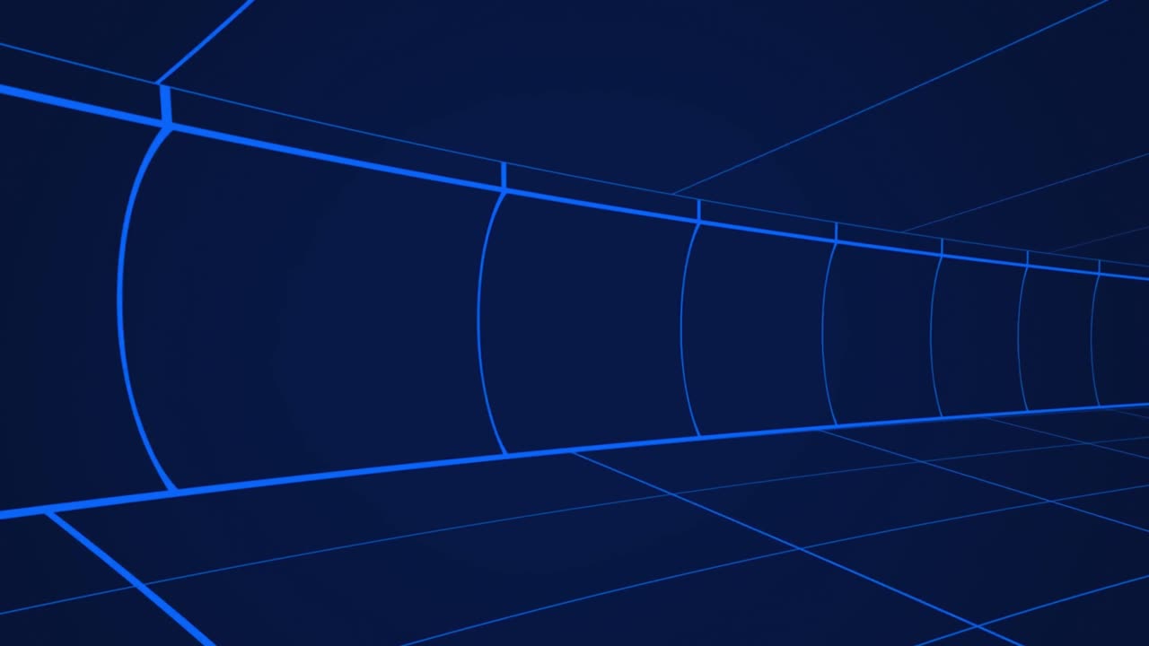 파란색 배경에 움직이는 그리드 선 4k