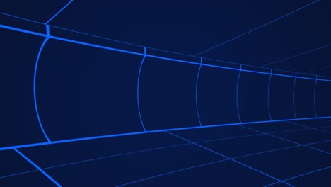 파란색 배경에 움직이는 그리드 선 4k