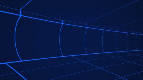 moving grid lines on blue background 4k