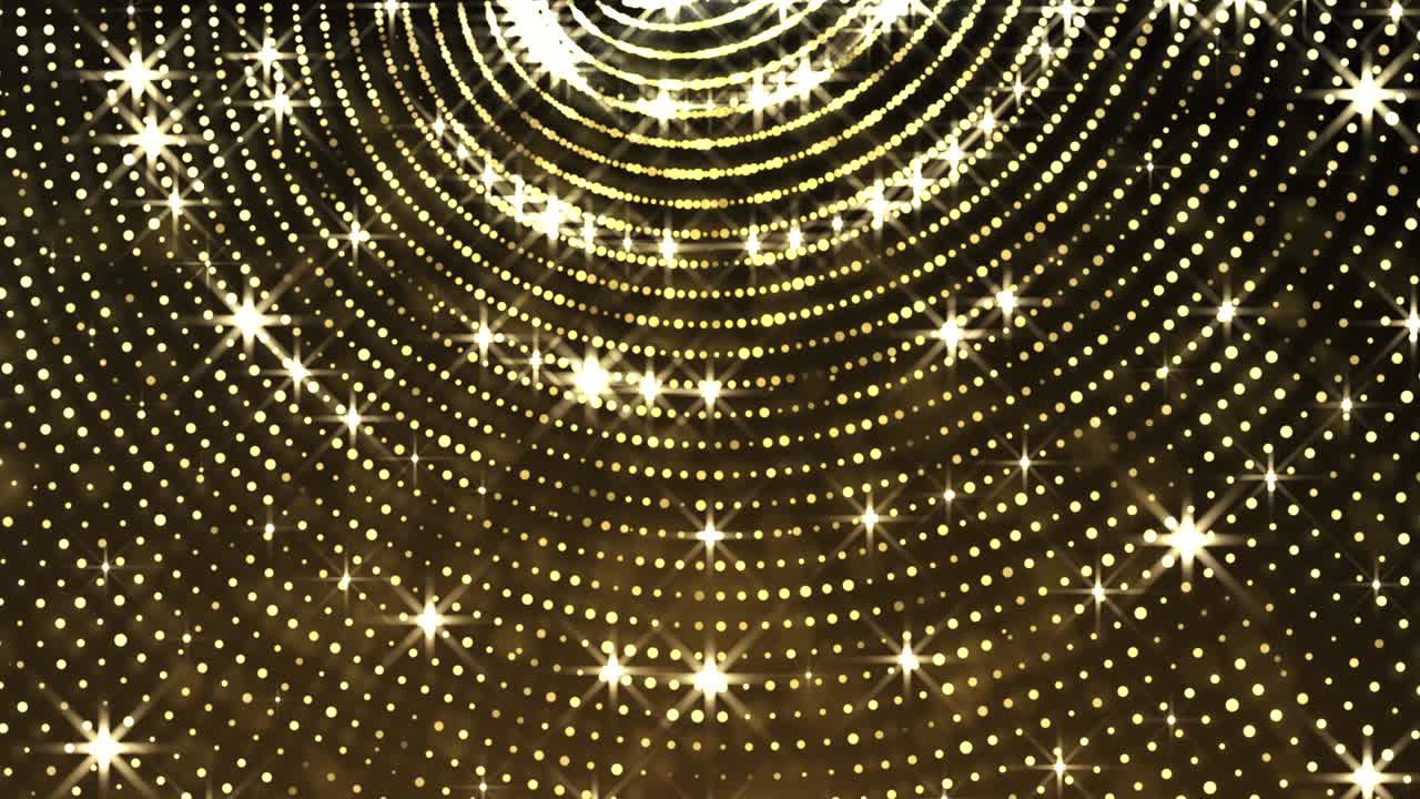 Golden glitter background in slow motion loop 3D animation | Premium ...