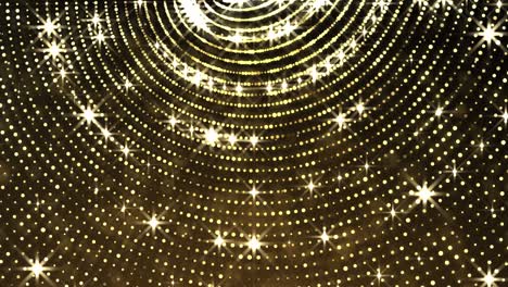 gouden glitter achtergrond in slow motion loop 3d animatie