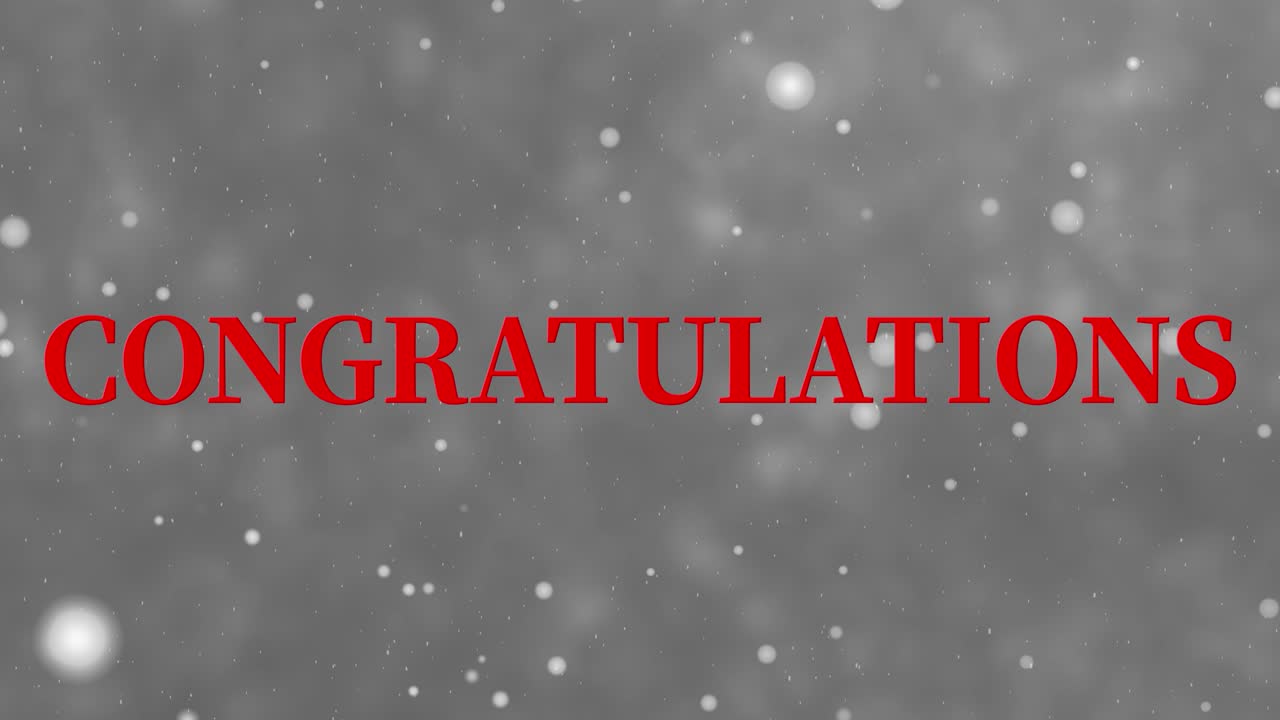 축하 메시지 텍스트 애니메이션 모션 그래픽