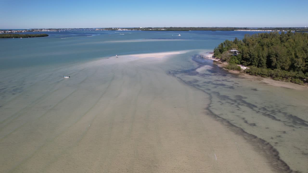 agua del golfo de méxico desde el avión no tripulado