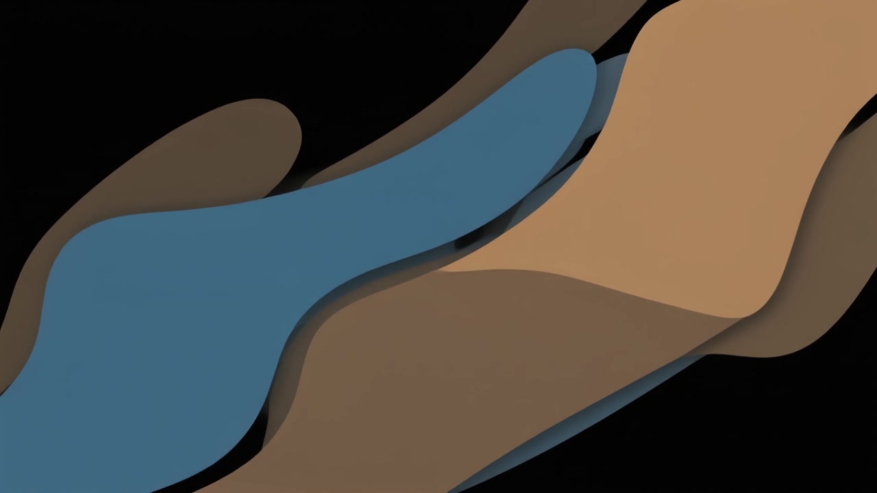 Abstract Motion Graphics with Overlapping Organic Shapes