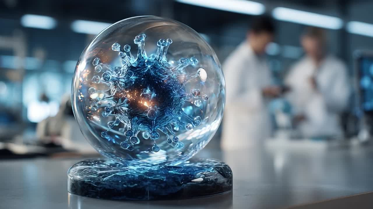 Ricerca scientifica sui modelli di virus in ambiente di laboratorio durante il giorno