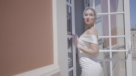 bride in a beautiful white dress