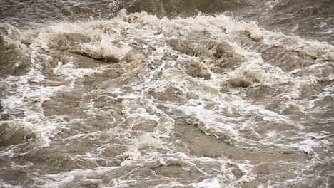 Brown Water River Rapids Rush down Stream