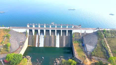 patratu dam tourist place and water sports activities aerial view